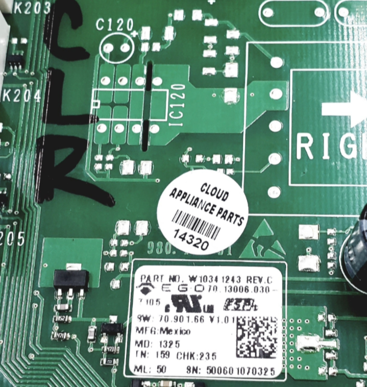 Genuine Whirlpool Oven Control Board W10341243 *Same Day Ship & 60 Days Warranty