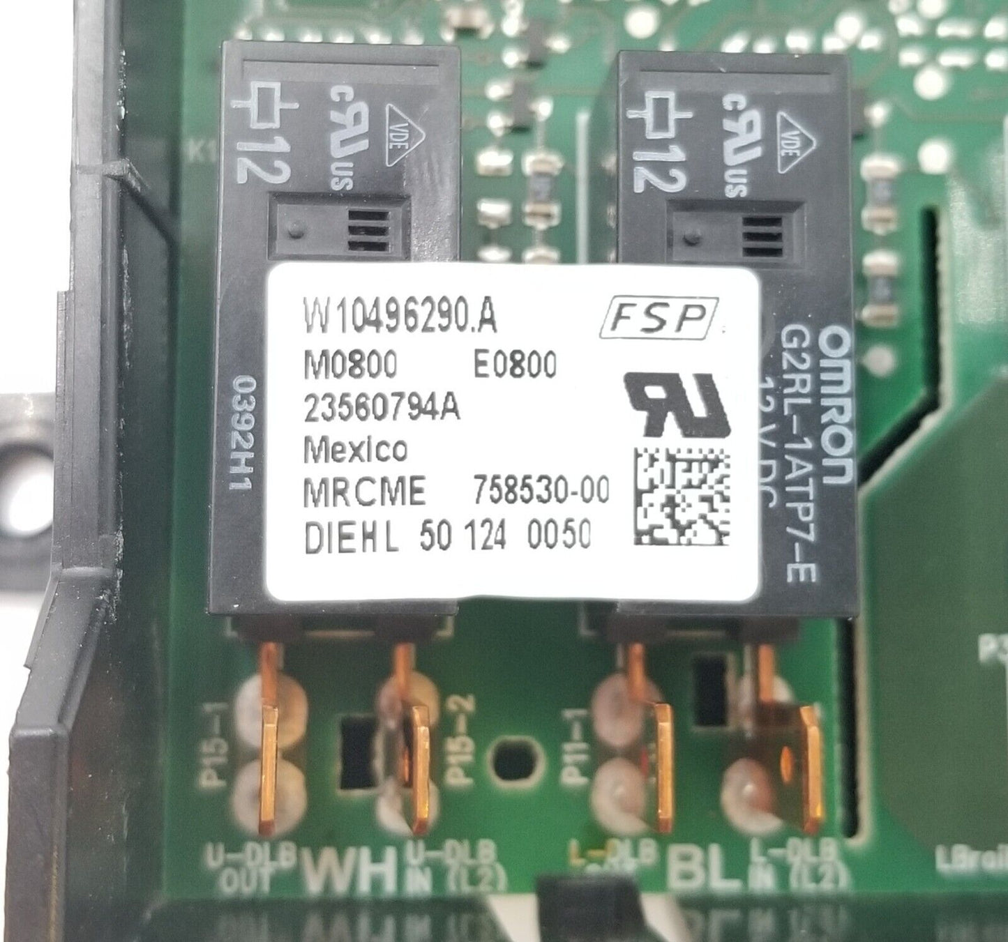 Genuine Whirlpool Range W10496290 Control Board Same Day Ship & 60 Days Warranty