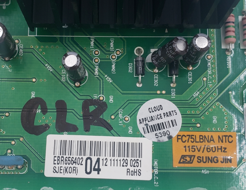 Genuine LG Refrigerator Control EBR65640204 Same Day Shipping & 60 Days Warranty