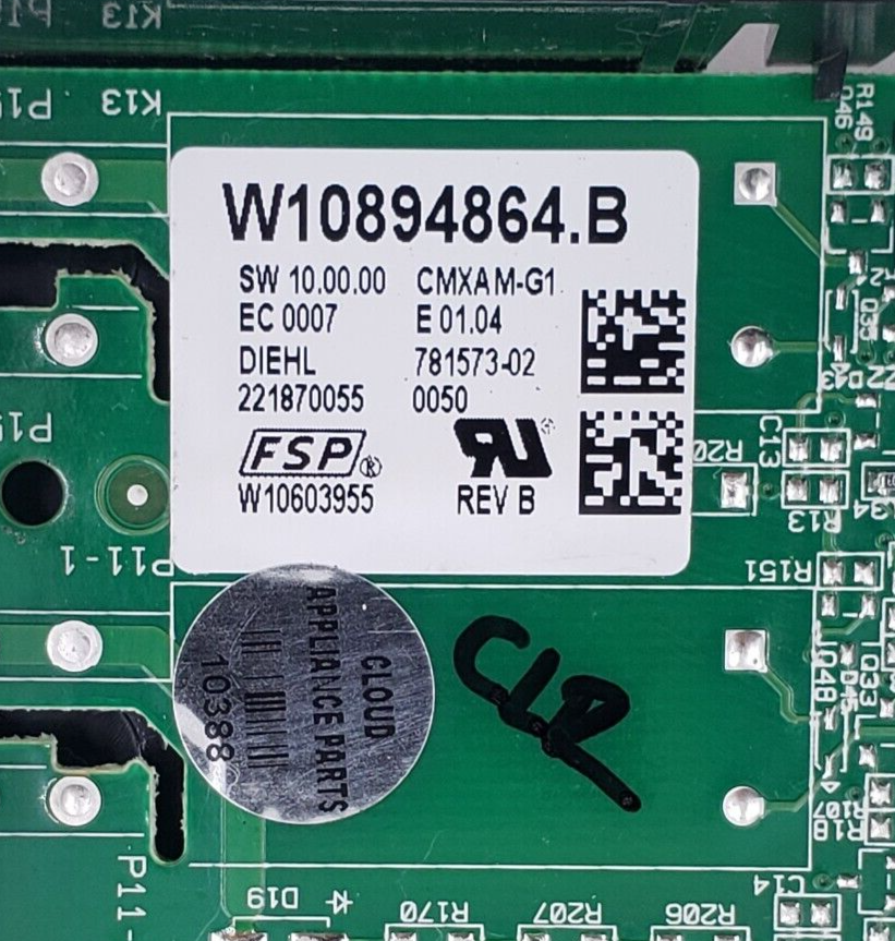 New Whirlpool Range Control Board W10894864 Same Day Shipping & 60 Days Warranty