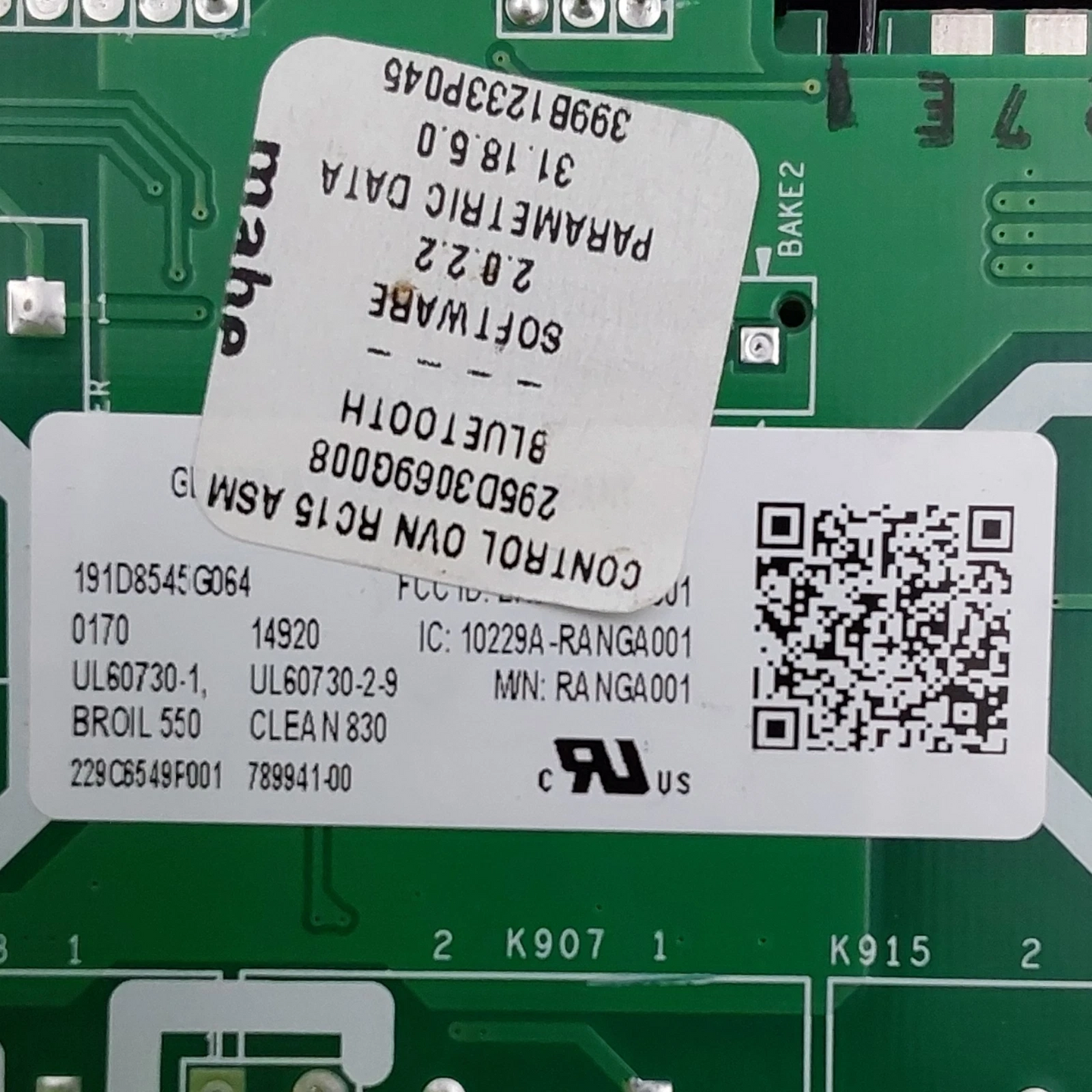 Genuine GE Range Control Board 191D8545G064 Same Day Shipping & 60 Days Warranty