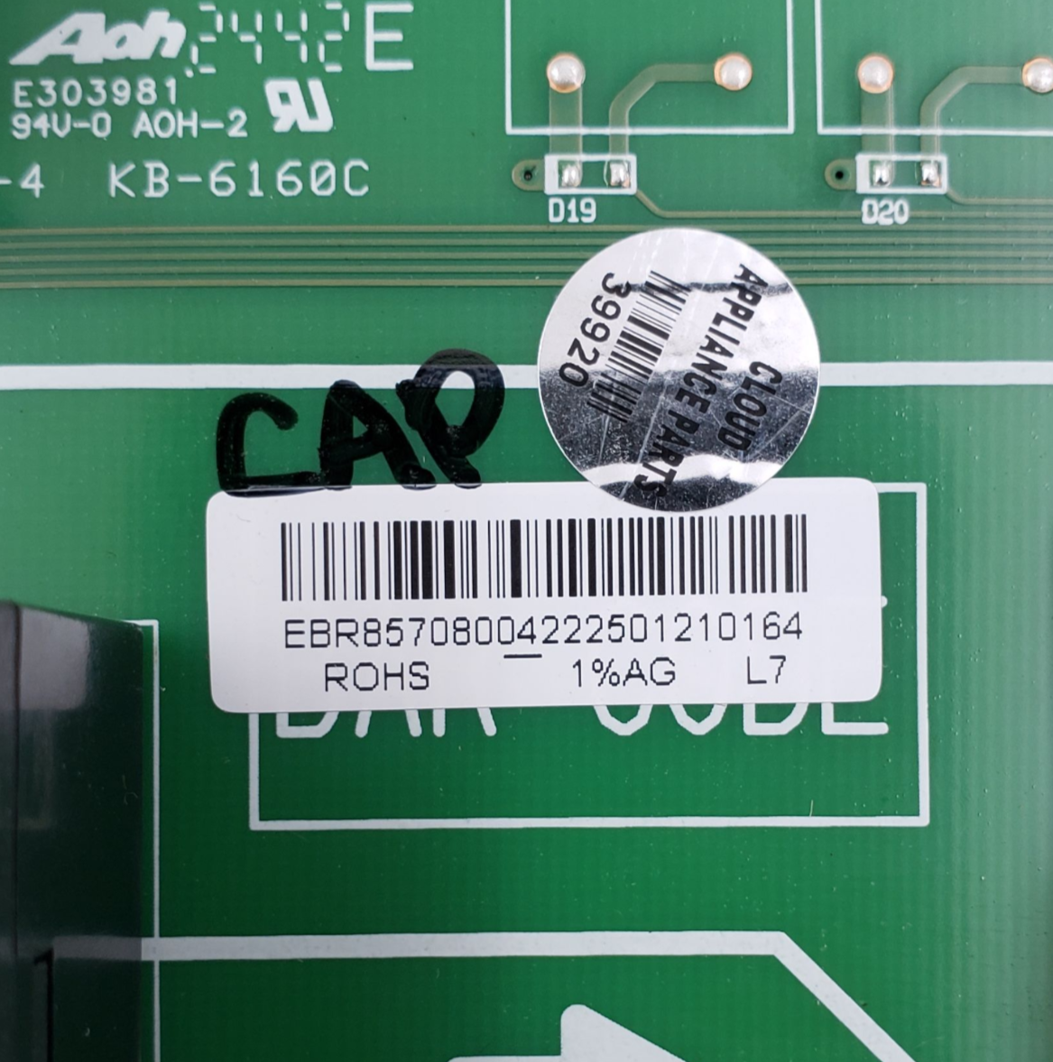 LG New Oven Control Board EBR85708004 ***Same Day Shipping & 60 Days Warranty***