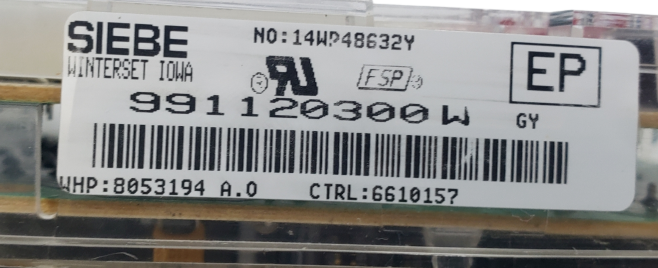 Genuine Whirlpool Range Control Board 8053194 *Same Day Ship & 60 Days Warranty*