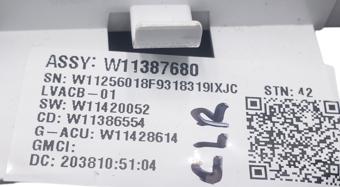 Genuine Whirlpool Washer Control W11387680 Same Day Shipping & *60 Days Warranty