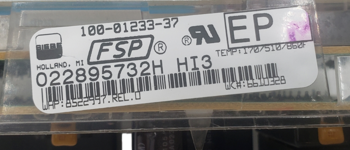 Genuine Whirlpool Range Control Board 8522997 *Same Day Ship & 60 Days Warranty*