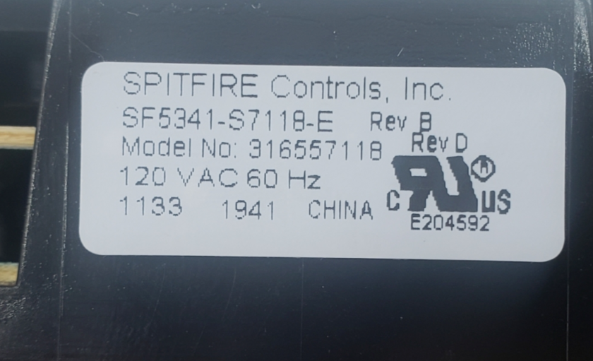 Genuine Frigidaire Range Control 316557118 Same Day Shipping & 60 Days Warranty*