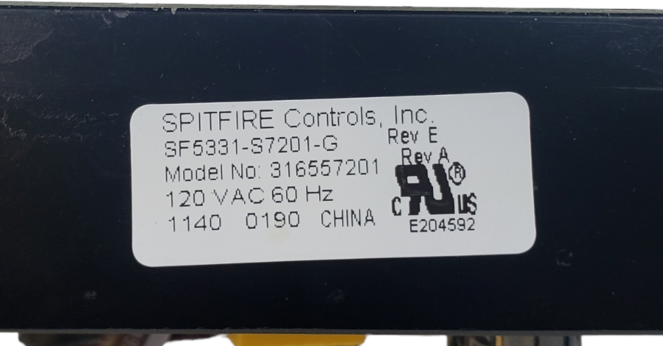 Genuine Frigidaire Range Control 316557201 Same Day Shipping & 60 Days Warranty*