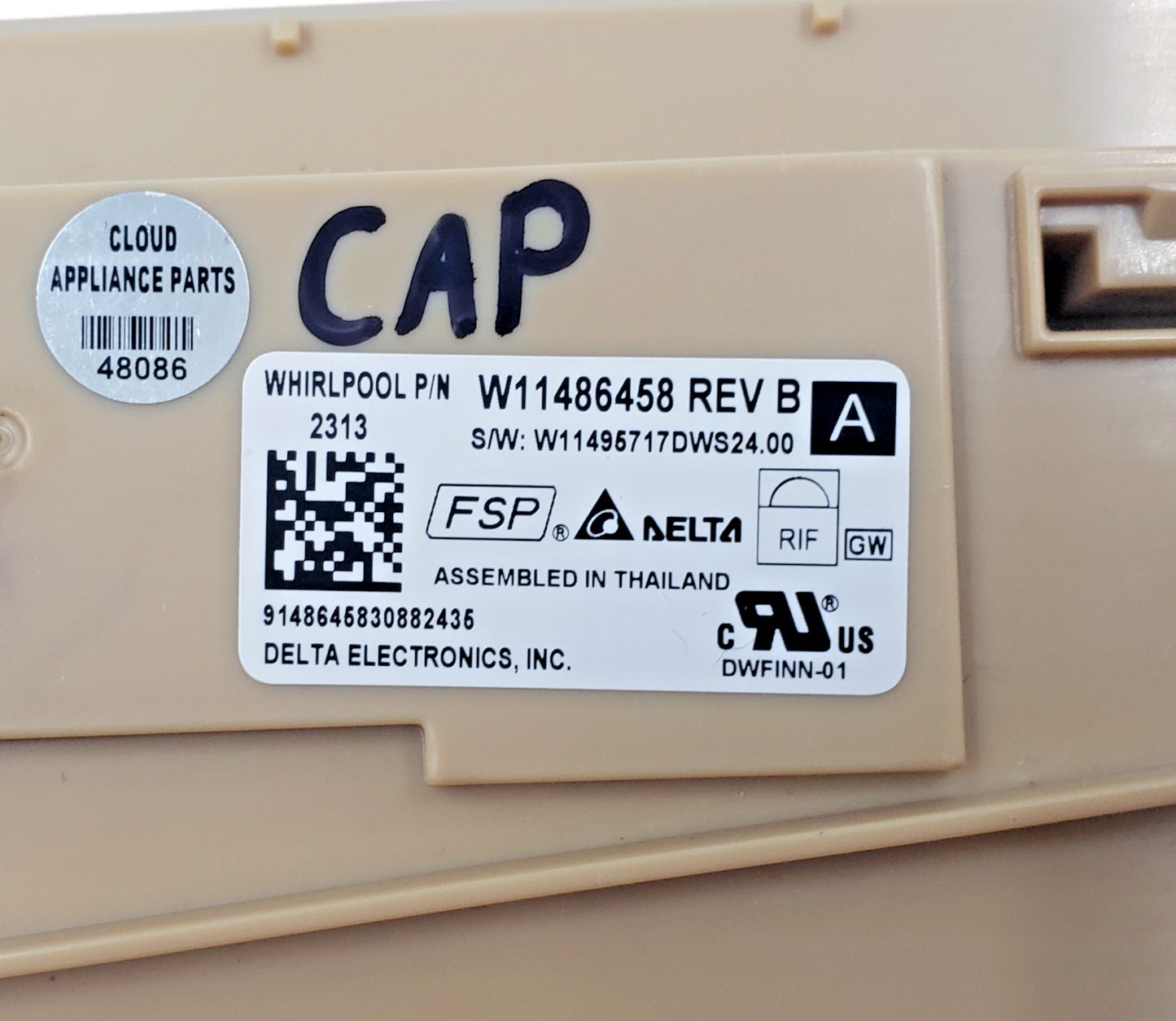 Genuine Whirlpool Dishwasher Board W11486458  *Same Day Ship & 60 Days Warranty*