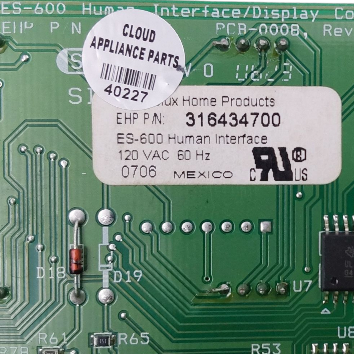 Frigidaire OEM Range Control Board 316434700  *Same Day Ship & 60 Days Warranty*