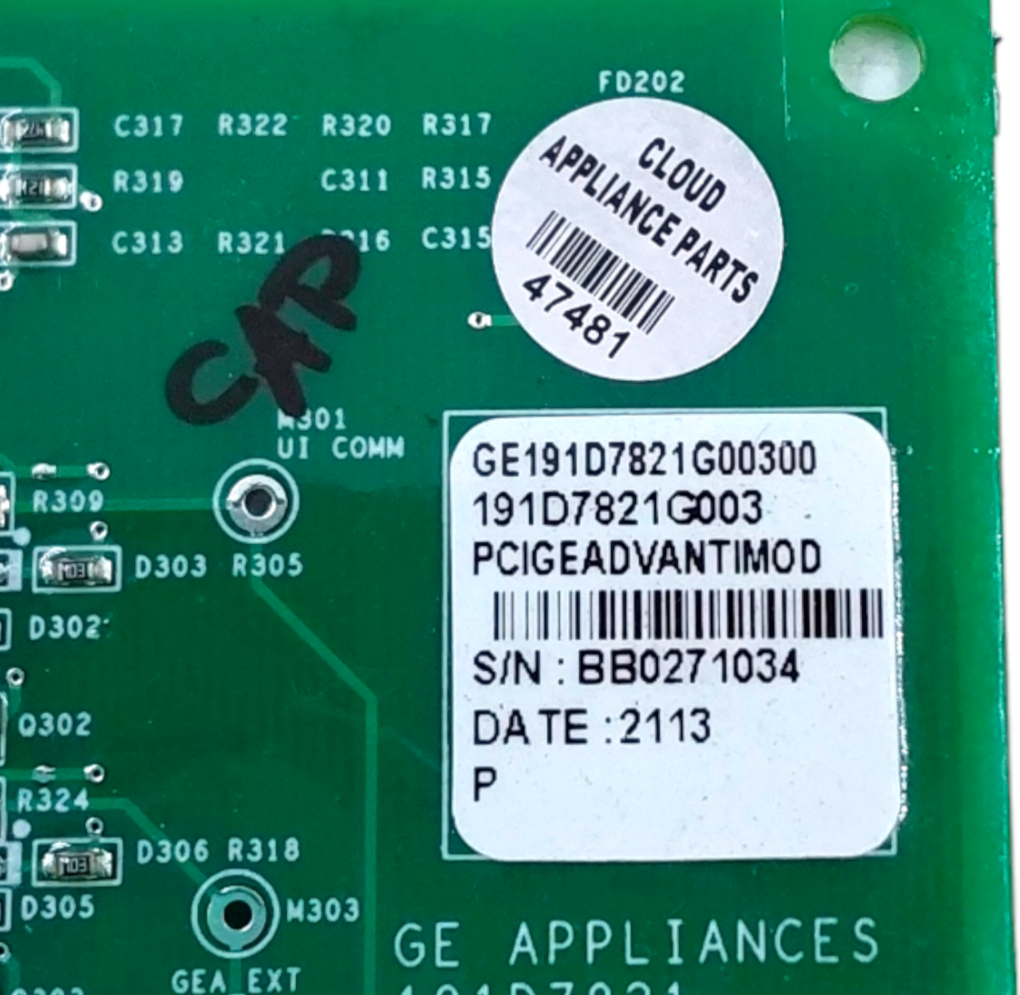 New GE Electric Oven Control Board 191D7821G003 Same Day Ship & 60 Days Warranty