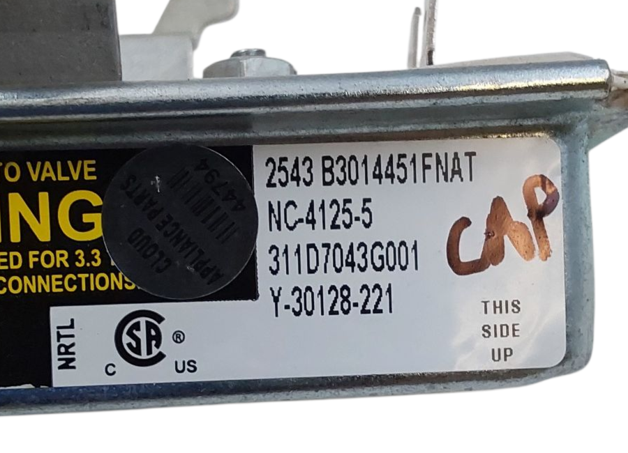 GE New Range Gas Valve Assembly 311D7043G001 **Same Day Ship & 60 Days Warranty*