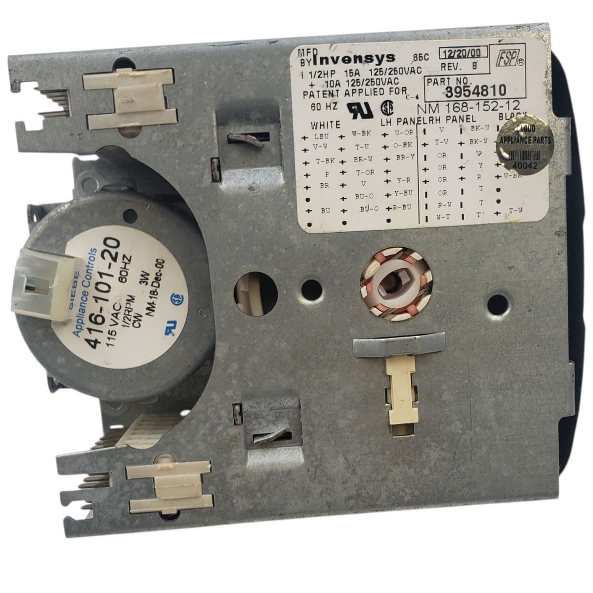Whirlpool Genuine Washer Timer 3954810 ***Same Day Shipping & 60 Days Warranty**