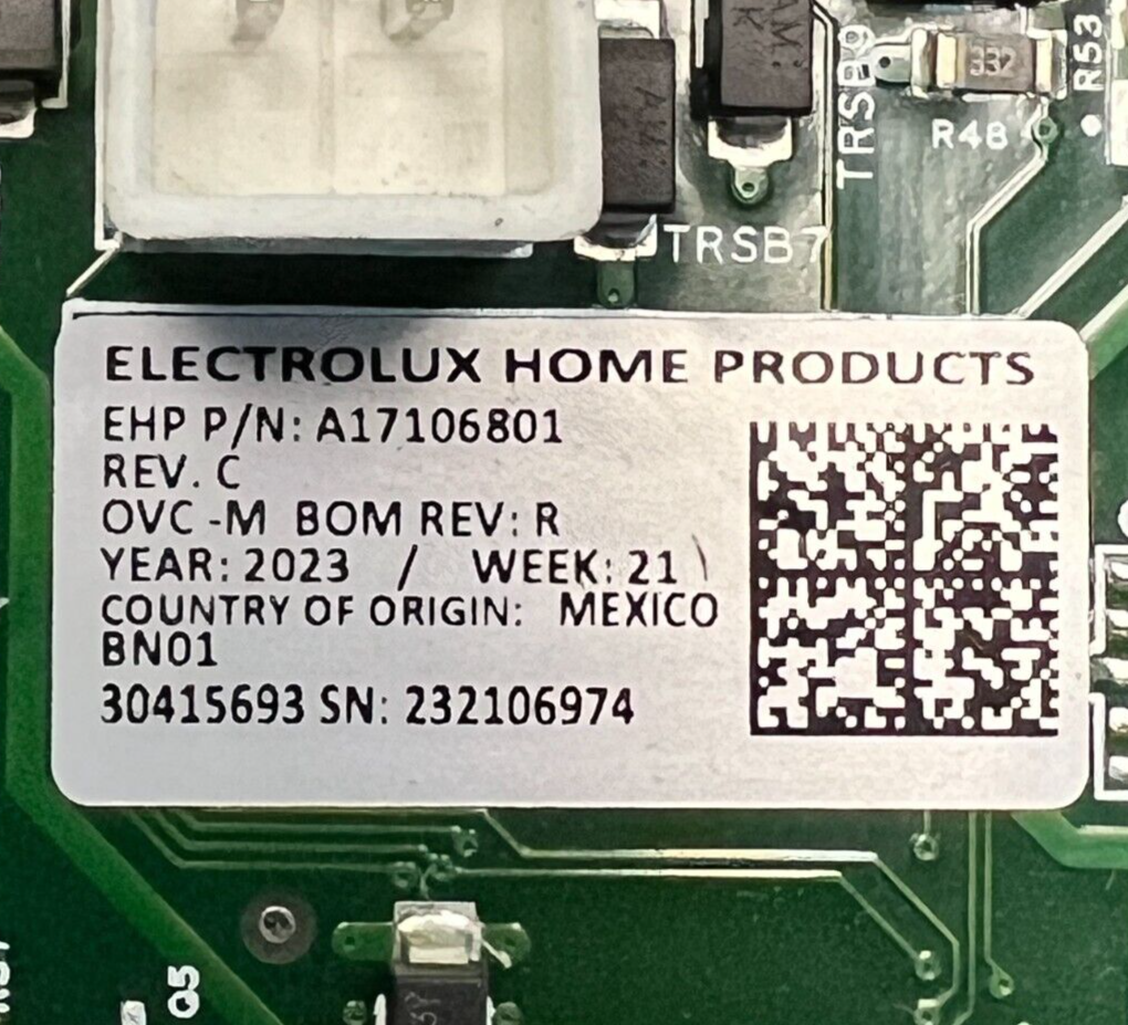 New Frigidaire Range Control Board A17106801  *Same Day Ship & 60 Days Warranty*