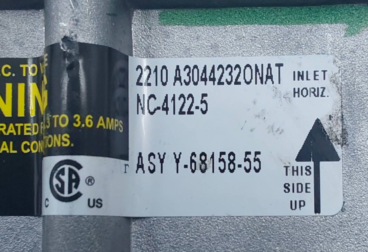 New Hisense Range Gas Valve Y-68158-55 **Same Day Shipping & 60 Days Warranty***