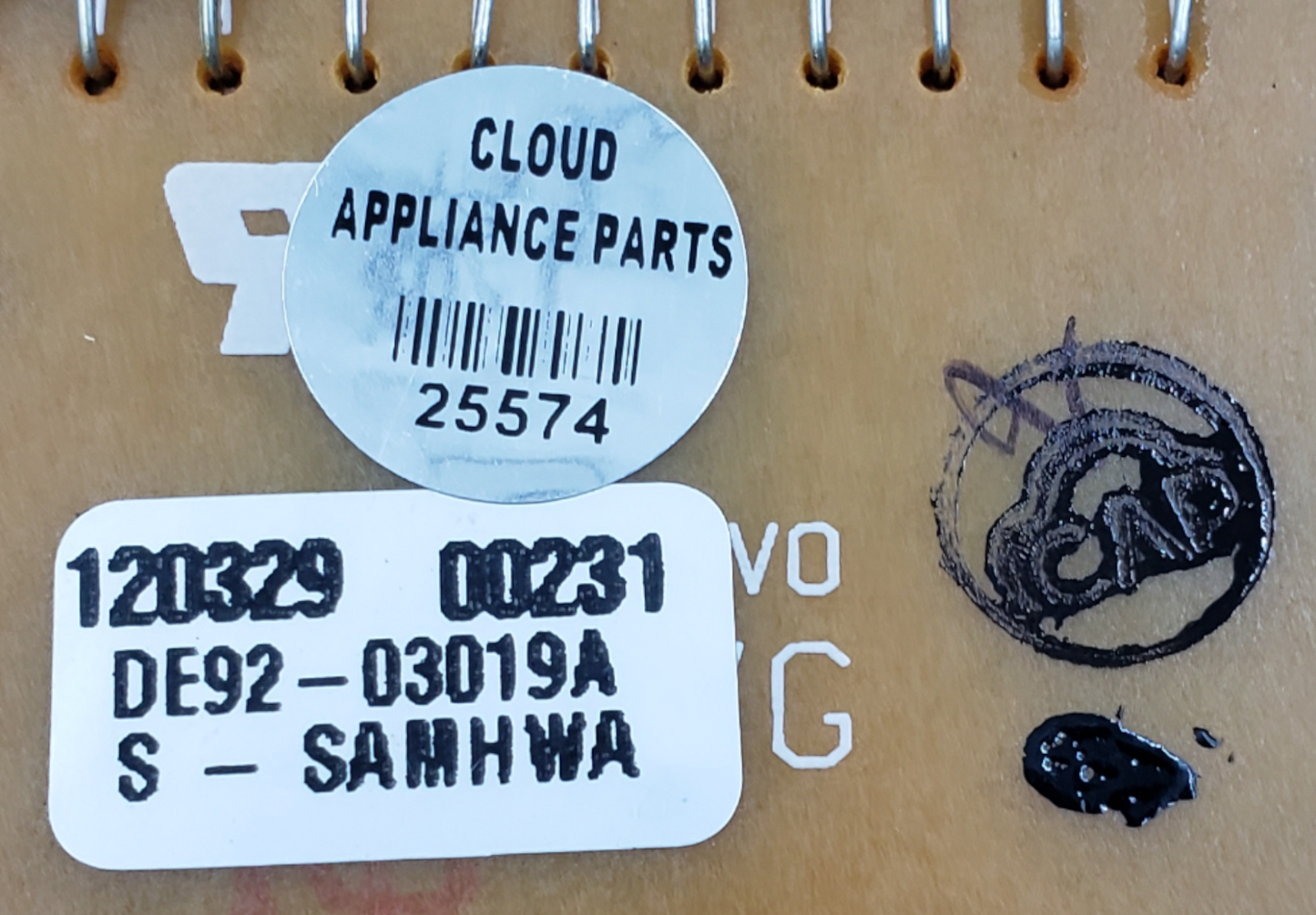 Genuine Samsung Range Control Board DE92-03019A Same Day Ship & 60 Days Warranty