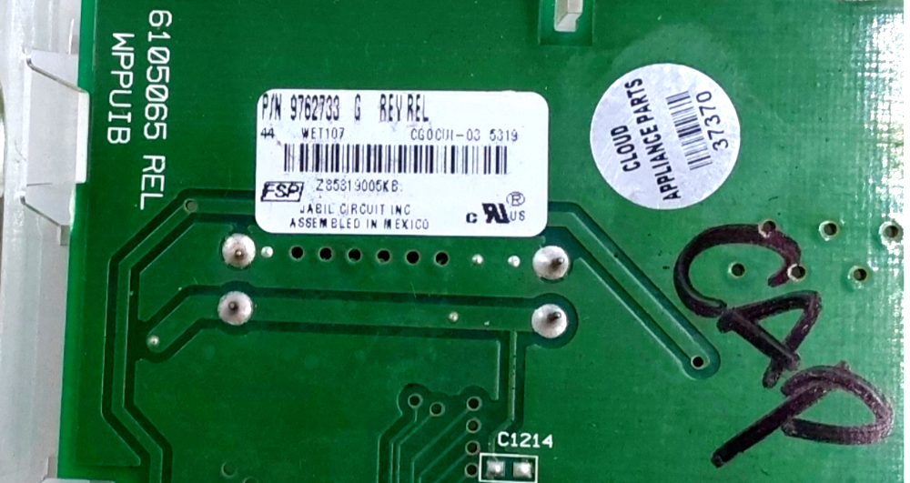 Genuine Whirlpool Range Control Board 9762733 *Same Day Ship & 60 Days Warranty*