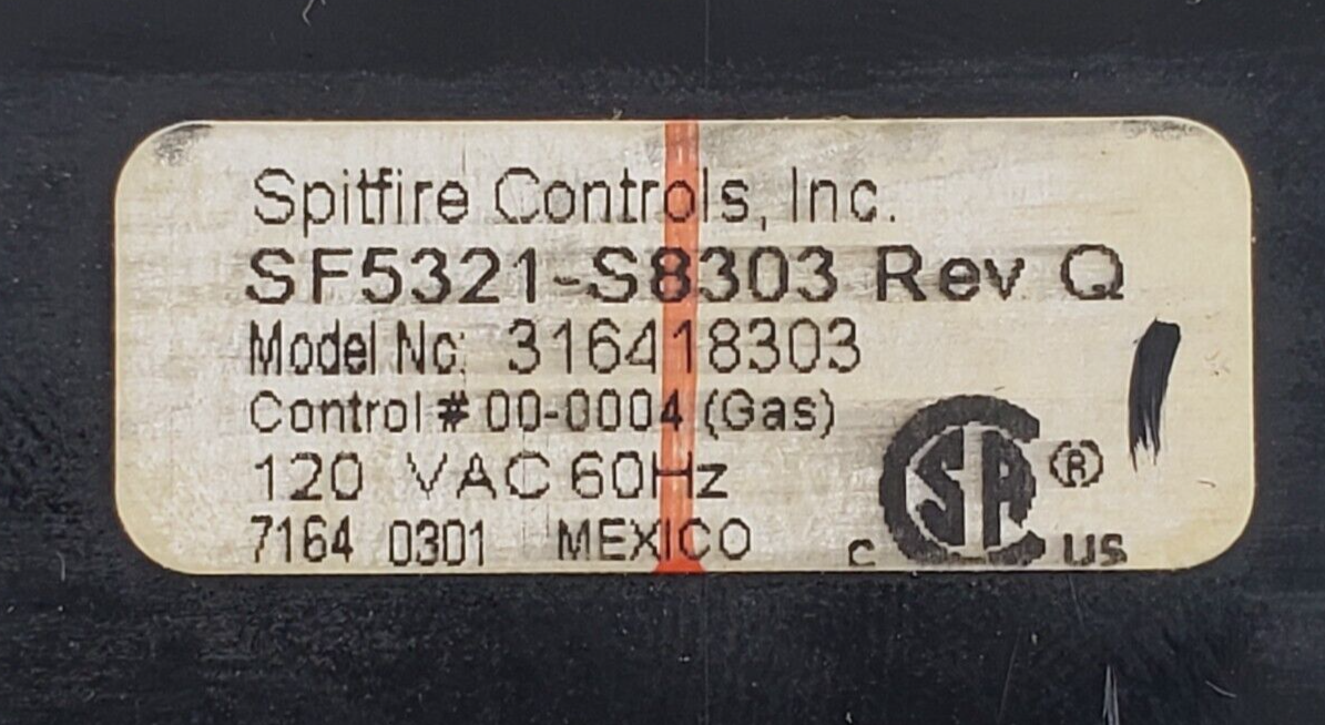 Genuine Frigidaire Range Control 316418303 Same Day Shipping & 60 Days Warranty*