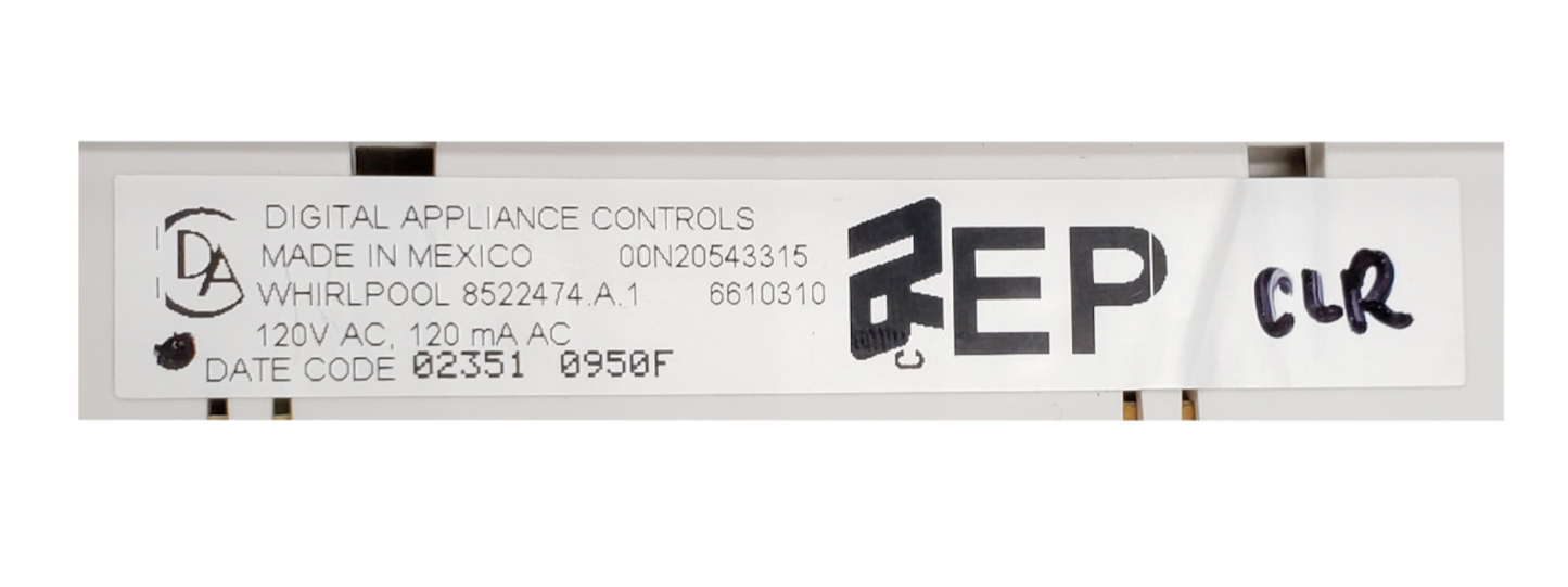 Genuine Whirlpool Oven Control Board 8522474  *Same Day Ship & 60 Days Warranty*