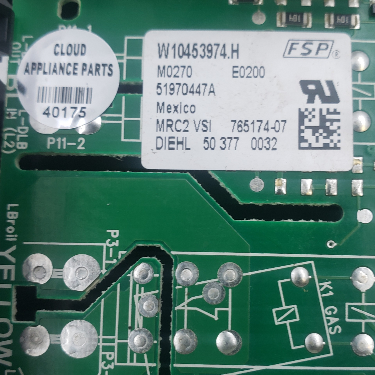 Whirlpool Genuine Range Control Board W10453974 Same Day Ship & 60 Days Warranty