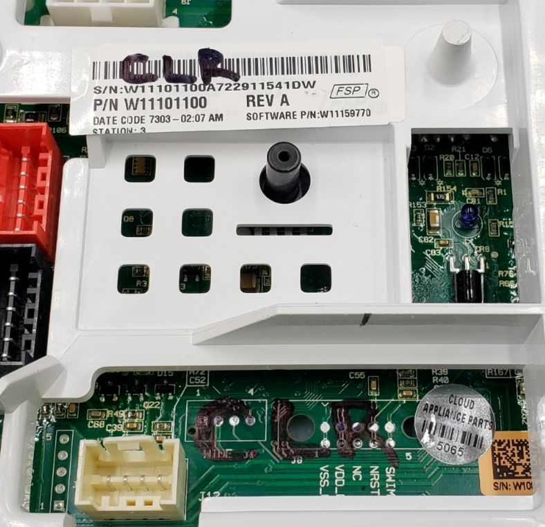 Genuine Whirlpool Washer Control W11101100 Same Day Shipping & *60 Days Warranty