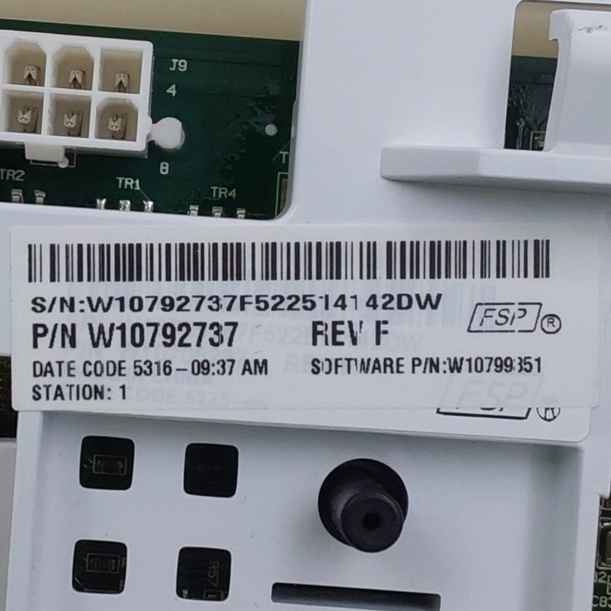 Whirlpool Genuine Washer Control Board W10792737 Same Day Ship &60 Days Warranty