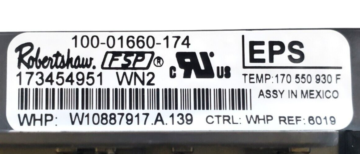 Genuine Whirlpool Range Control Board W10887917 Same Day Ship & 60 Days Warranty