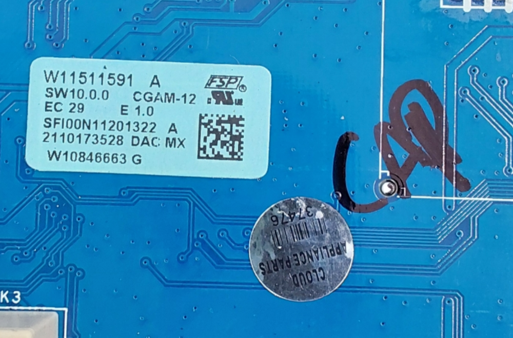 Genuine Whirlpool Range Control Board W11511591 Same Day Ship & 60 Days Warranty