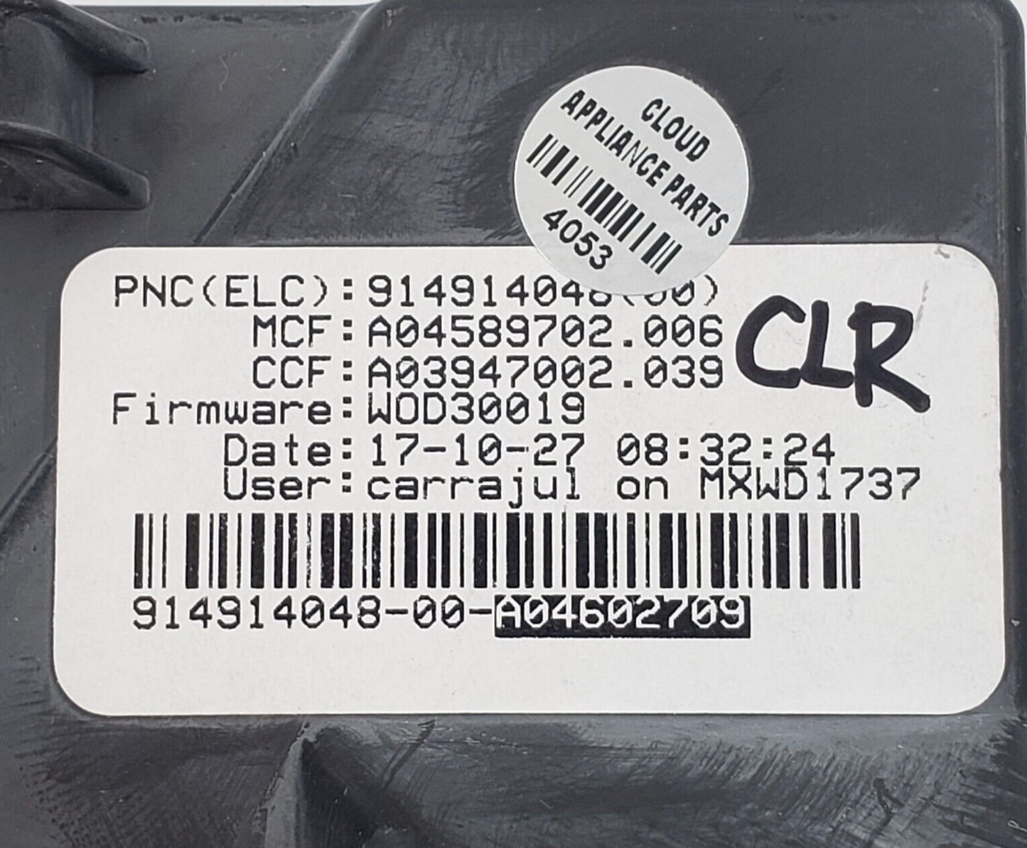 Genuine Frigidaire Washer Control A04602709 Same Day Shipping & 60 Days Warranty