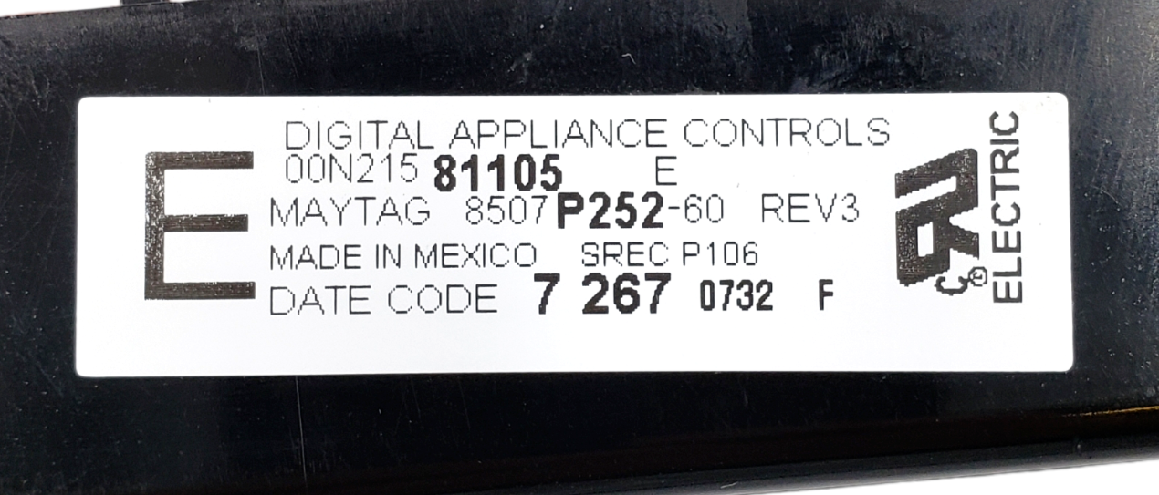Genuine Whirlpool Range Control 8507P252-60 Same Day Shipping & 60 Days Warranty