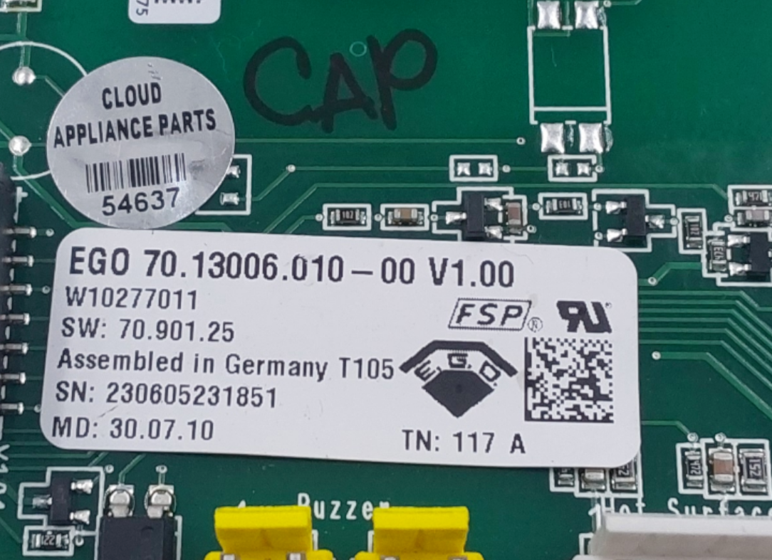 Genuine Whirlpool Range Control Board W10277011 Same Day Ship & 60 Days Warranty
