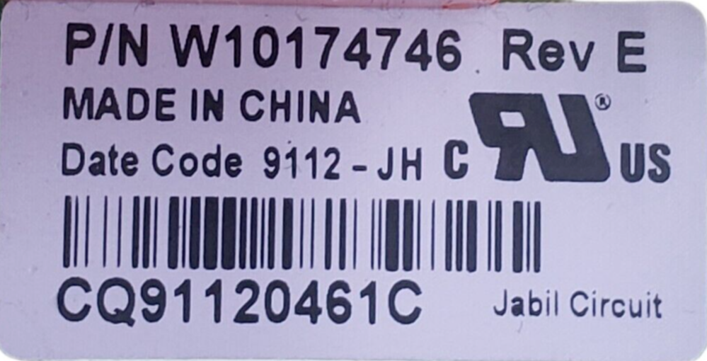 Genuine Whirlpool Dryer Control Board W10174746 Same Day Ship & 60 Days Warranty