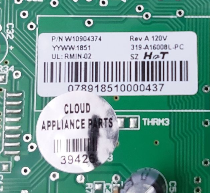 Whirlpool OEM Fridge Control Board W10904374 *Same Day Ship & 60 Days Warranty**