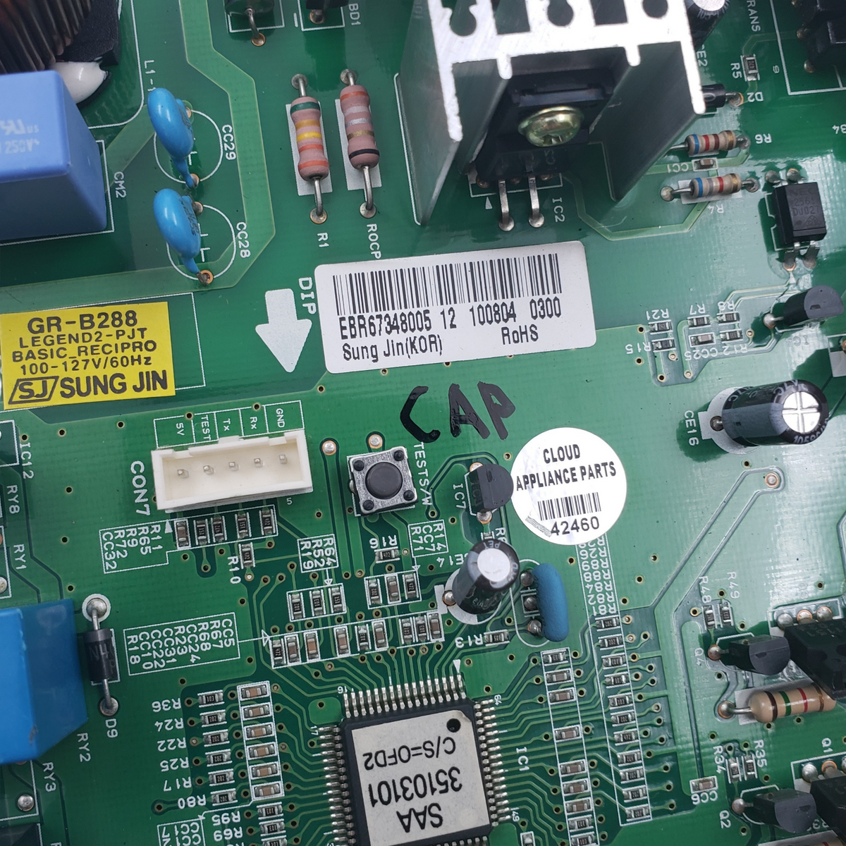 LG Genuine Fridge Control Board EBR67348005 Same Day Shipping & 60 Days Warranty