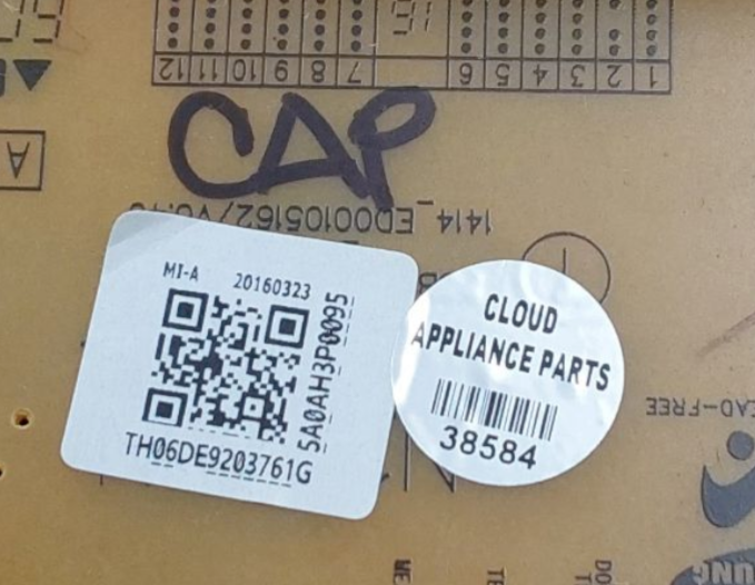 Genuine Samsung Range Control Board DE92-03761G Same Day Ship & 60 Days Warranty