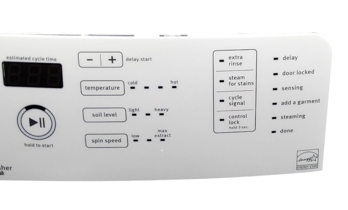 OEM Whirlpool Washer Control Panel W10825104  *Same Day Ship & 60 Days Warranty*