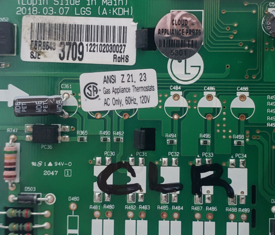 Genuine LG Oven Control Board EBR86433709 Same Day Shipping & *60 Days Warranty*
