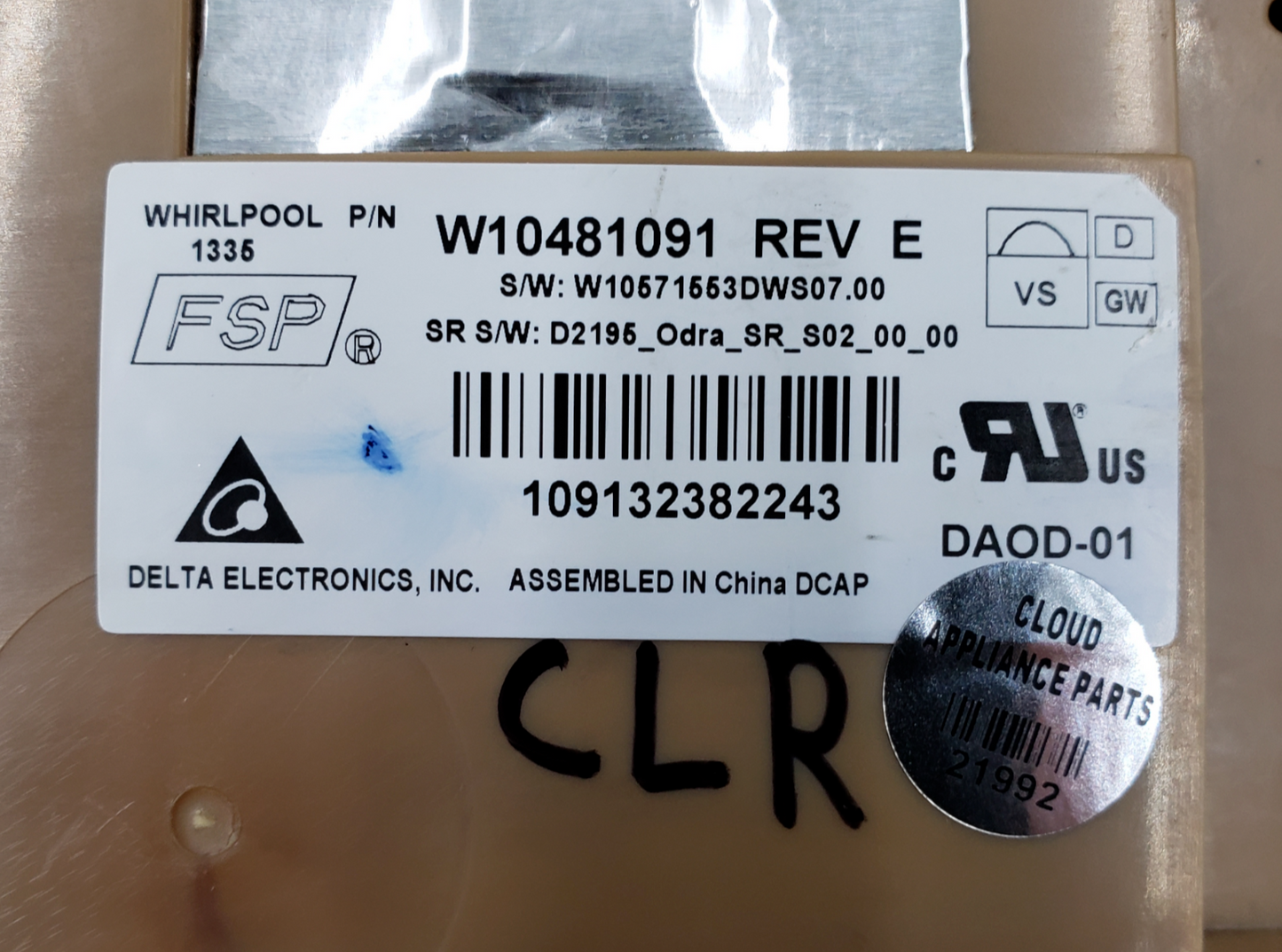 Genuine Whirlpool Dishwasher Control W10481091 *Same Day Ship & 60 Days Warranty
