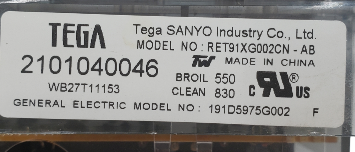 Genuine GE Range Control Board 191D5975G002 Same Day Shipping & 60 Days Warranty