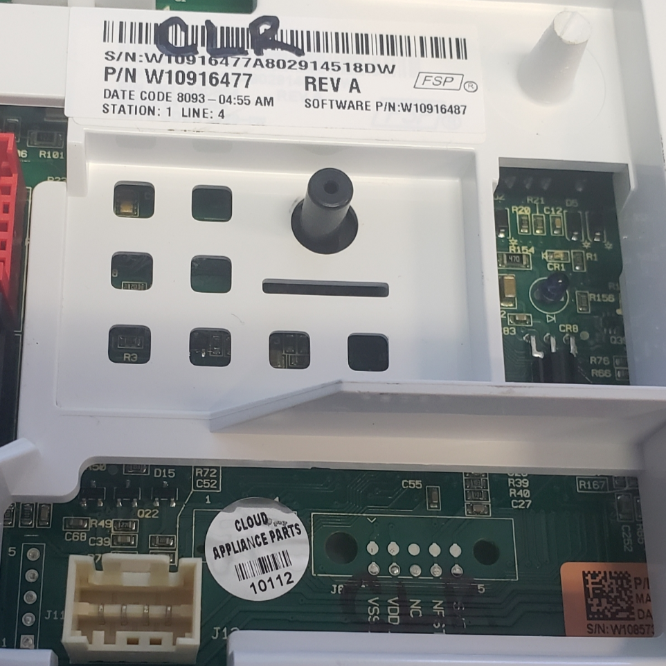Genuine Whirlpool Washer Control W10916477 Same Day Shipping & 60 Days Warranty*