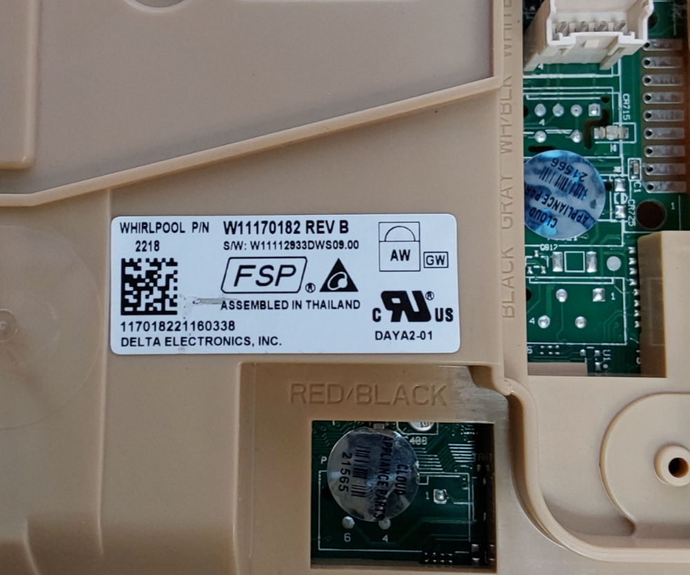 Genuine Whirlpool Dishwasher Control W11170182 *Same Day Ship & 60 Days Warranty