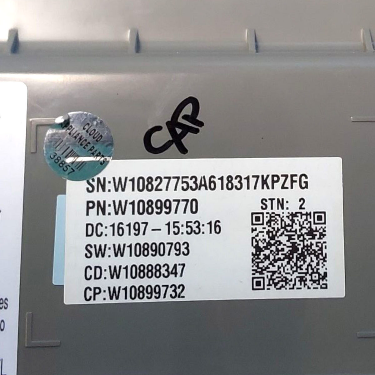 Genuine Whirlpool WasherControl Board W10899770 Same Day Ship & 60 Days Warranty