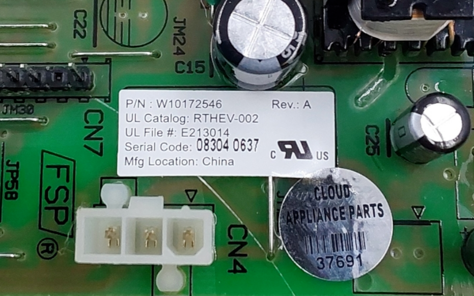 OEM Whirlpool Fridge Control Board W10172546 *Same Day Ship & 60 Days Warranty**