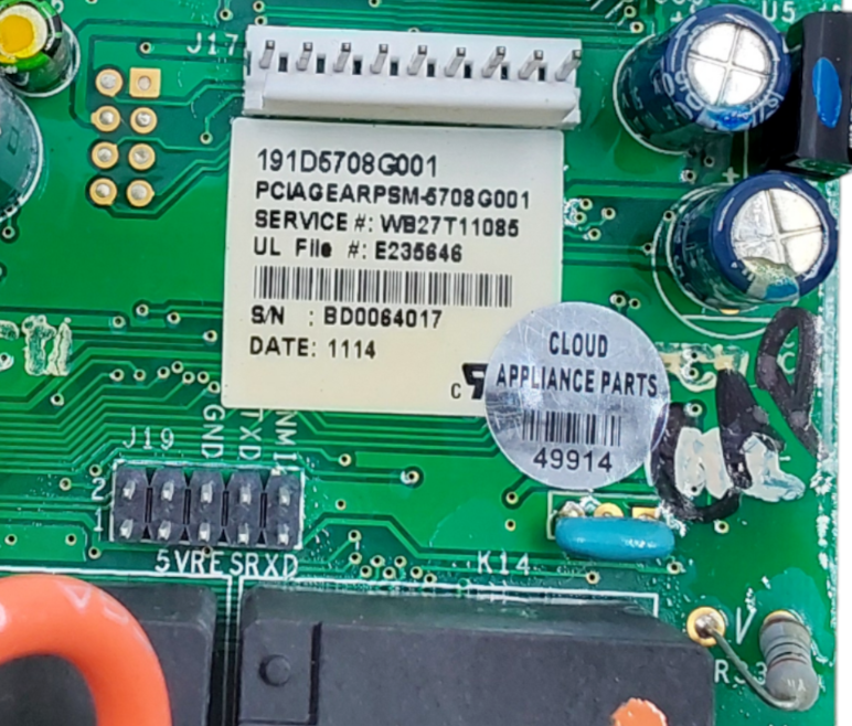 Genuine GE Range Control Board 191D5708G001 Same Day Shipping & 60 Days Warranty