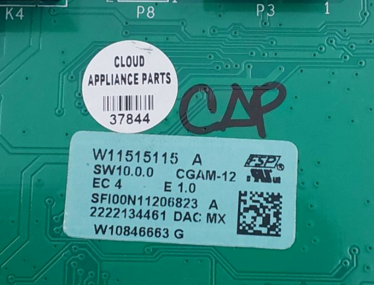 Genuine Whirlpool Range Control Board W11515115 Same Day Ship & 60 Days Warranty