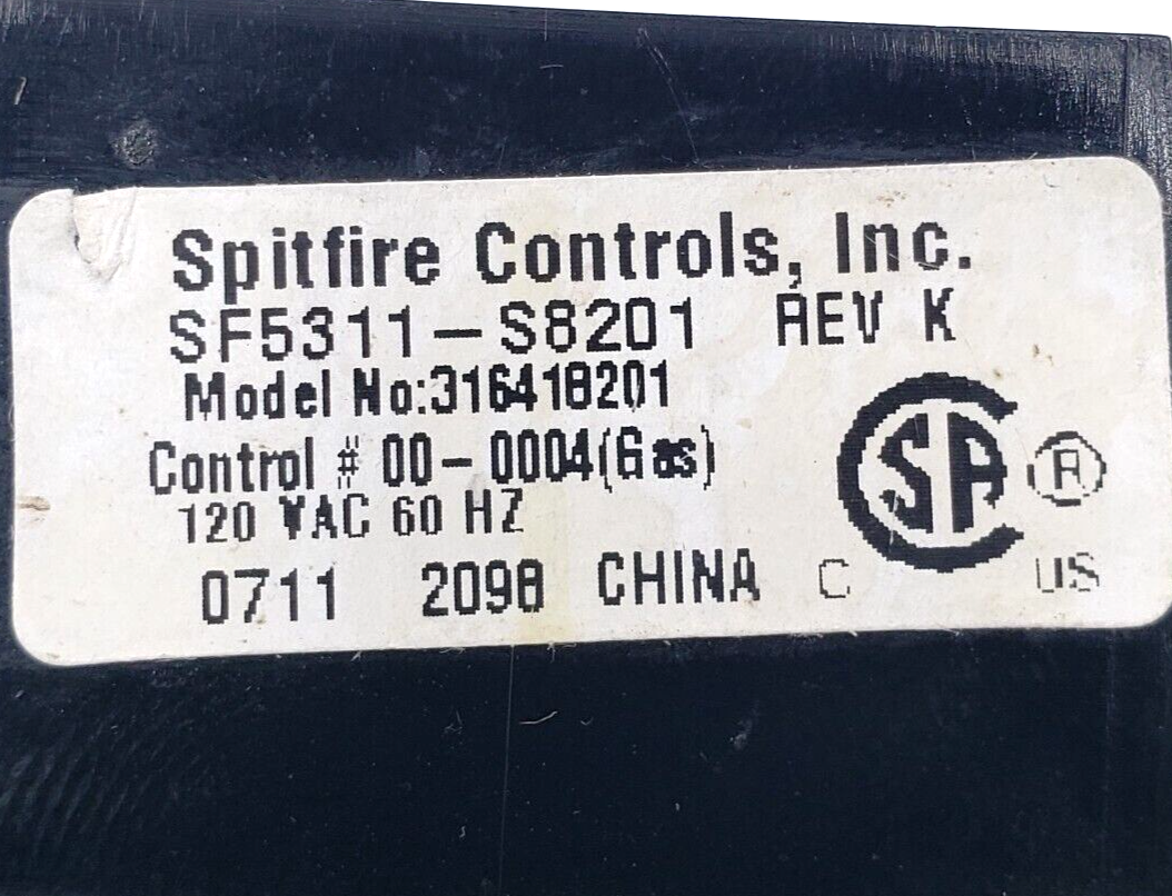 Genuine Frigidaire Range Control 316418201 Same Day Shipping & 60 Days Warranty*