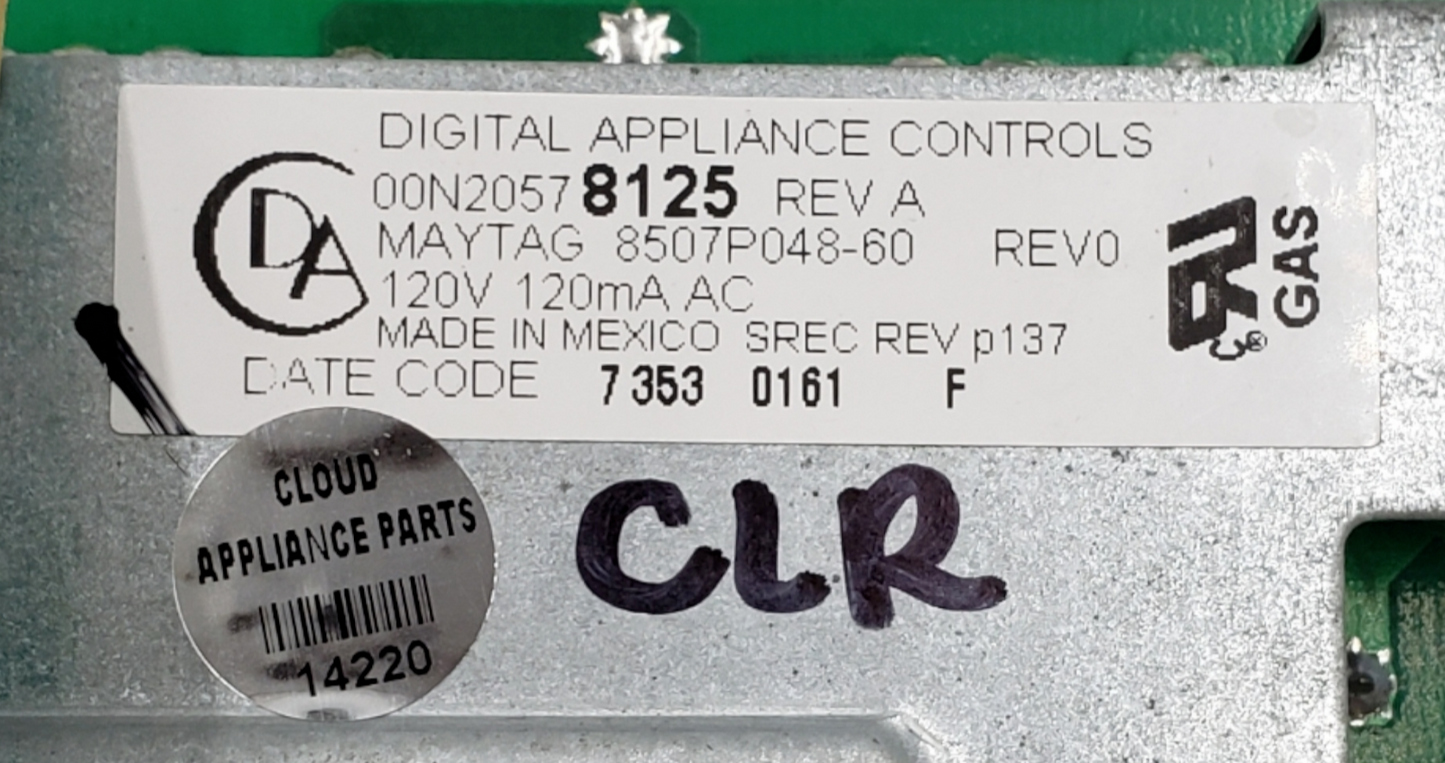 Genuine Whirlpool Range Control 8507P048-60 Same Day Shipping & 60 Days Warranty