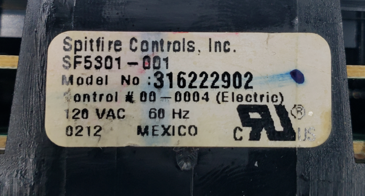 Genuine Frigidaire Range Control 316222902 Same Day Shipping & 60 Days Warranty*