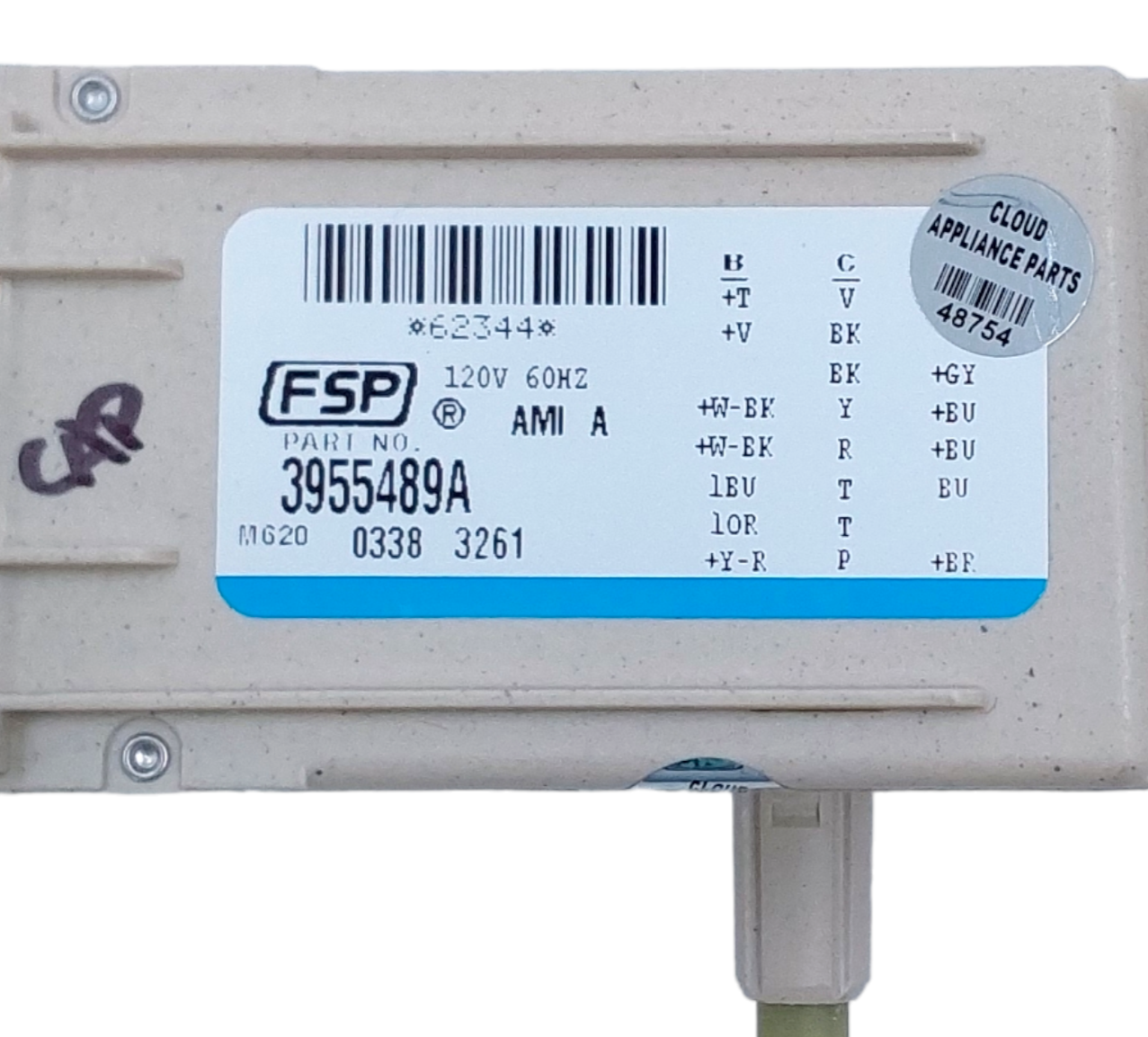 Genuine Whirlpool Washer Machine Timer 3955489 Same Day Ship & 60 Days Warranty*