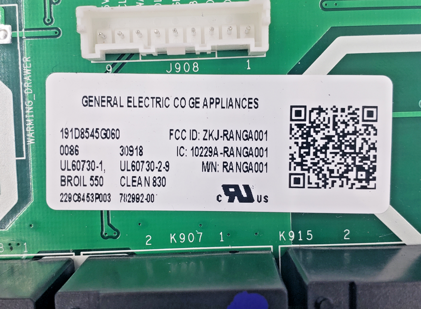 Genuine GE Range Control Board 191D8545G060 Same Day Shipping & 60 Days Warranty