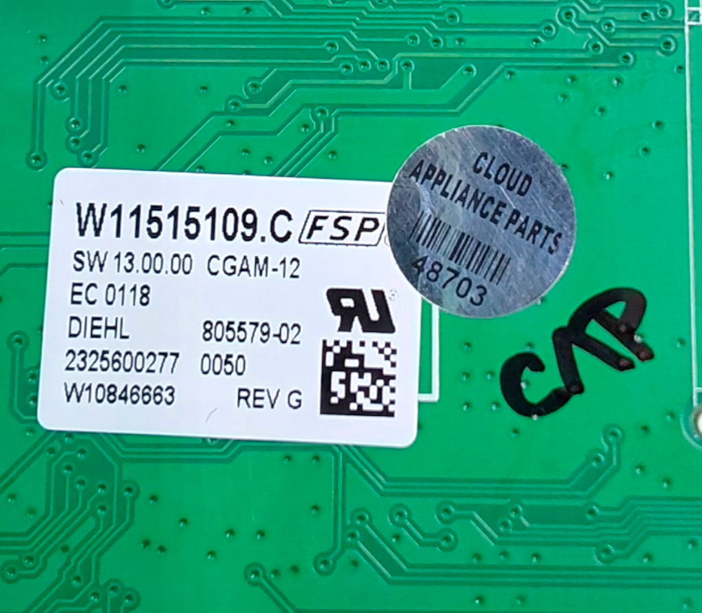 Genuine Whirlpool Range Control Board W11515109 Same Day Ship & 60 Days Warranty